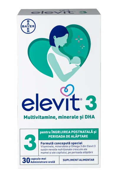 Elevit 3, 30 capsule moi, Bayer