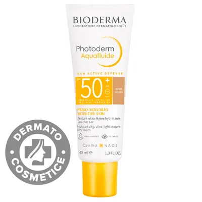 Protectie solara SPF 50+ Photoderm MAX Aquafluide Doree Golden, 40ml, Bioderma