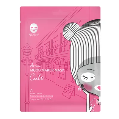 Masca servetel pentru hidratare si luminozitate Mood Maker Mask Cute, 20g, Ariul