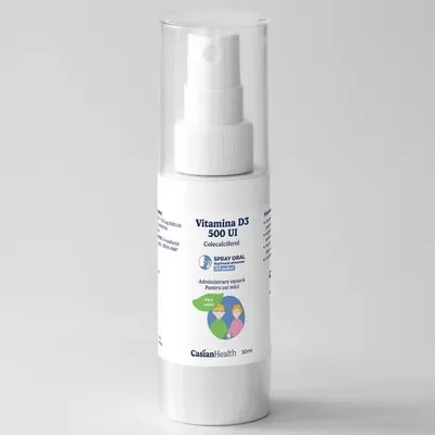 Vitamina D3 500 UI spray oral, 30 ml Casianhealth