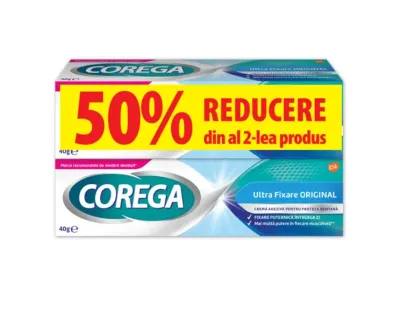 Crema adeziva Ultra Fixare, 1+1 -50% Gratis, Corega