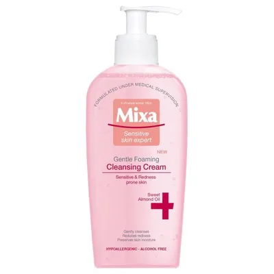 Spuma de curatare pentru pielea sensibila cu roseata, 200ml, Mixa
