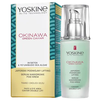 Ser dublu lift cu caviar verde pentru fata si ochi Okinawa Green Caviar, 30ml, Yoskine