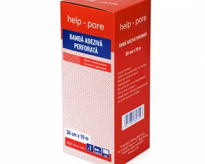 Banda adeziva, Help Pore, 30 cm x 10 m, Roval Med
