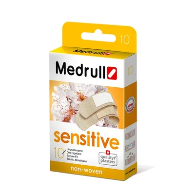 Plasturi pentru piele sensibila Sensitive, 10 bucati, Medrull