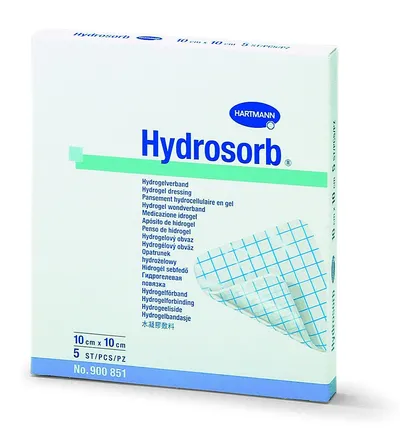 Pansament transparent cu hidrogel si structura bistratificata, 10 x 10cm, 5 bucati, Hydrosorb