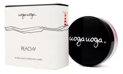 Fard de obraz pulbere cu chihlimbar Peachy Vegan, 4g, Uoga Uoga