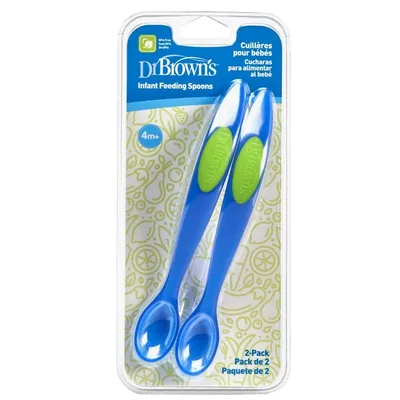 Lingurite albastre adanci pentru bebelusi, 2 bucati, Dr. Brown's