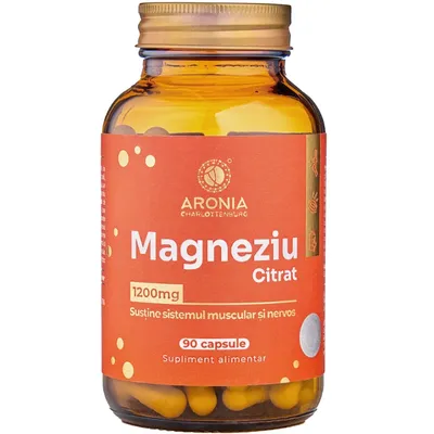 Magneziu Citrat, 1200 mg, 90 capsule, Aronia Charlottenburg