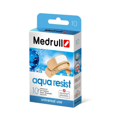 Plasturi rezistenti la apa Aqua Resist, 10 bucati, Medrull