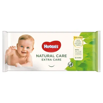 Servetele umede Natural Extra Care, 56 bucati, Huggies