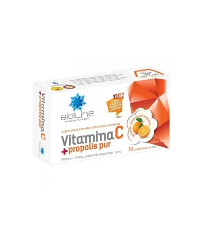 Vitamina C Propolis, 30 comprimate de supt, Helcor