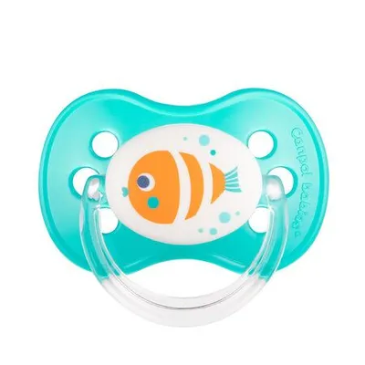 Suzeta rotunda din silicon pentru 6-18 luni Nature, 1 bucata, Canpol babies