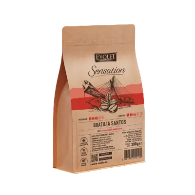 Cafea boabe Brazilia Santos, 200g, Evolet