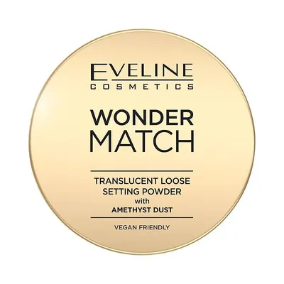 Pudra pulbere translucida cu praf de ametist Wonder Match, 6g, Eveline Cosmetics