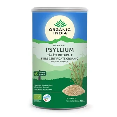 ORGANIC INDIA TARATE INTEGRALE DE PSYLLIUM BIO 100G