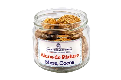 Biscuiti de ovaz cu alune de padure mere cocos, 145g, Ohvaz