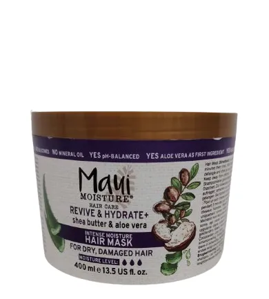 Masca pentru par uscat & deteriorat Shea Butter, 400ml, Maui