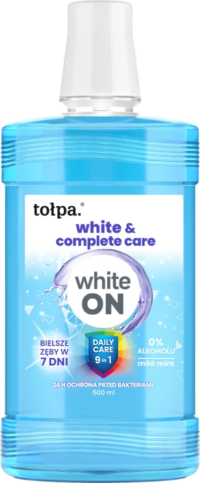 Apa de gura 9in1 Mild mint White On, 500ml, Tolpa