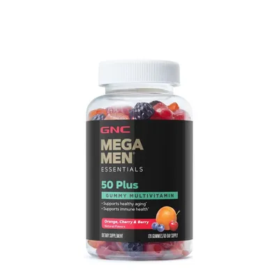 Jeleuri cu multivitamine pentru barbati 50+ cu aroma de fructe asortate, 120 jeleuri, GNC
