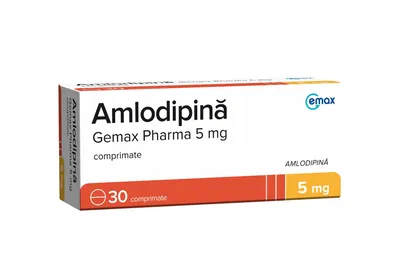 Amlodipina 5 mg, 30 comprimate, Gemax