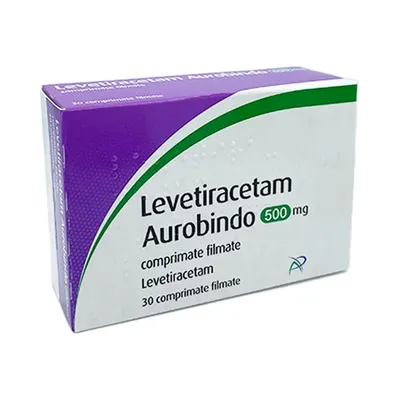 Levetiracetam Aurobindo 500 mg x 3 blistere x 10 compr. film.