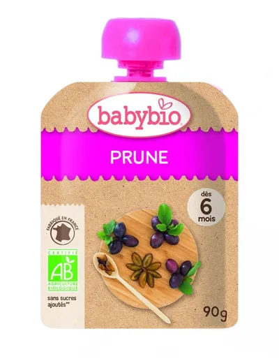 Piure de prune Bio, 90g, BabyBio