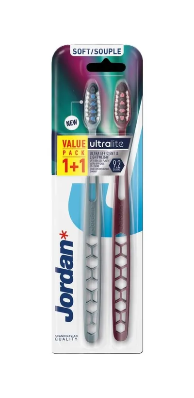 JORDAN PERIUTA DE DINTI PENTRU ADULTI ULTRALITE SOFT 2-PACK