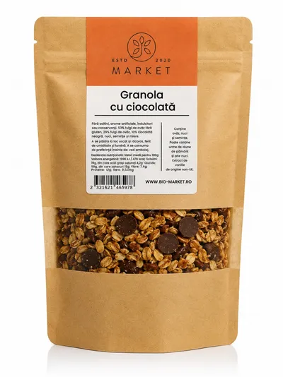 Granola cu Ciocolată Artizanală, 400 g, Bio-Market