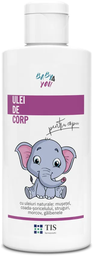 Ulei de corp pentru copii Baby4You, 100ml, Tis Farmaceutic