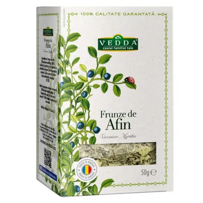Ceai de frunze de afin, 50g, Vedda