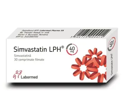 Simvastatin LPH 40mg, 30 comprimate filmate, Labormed