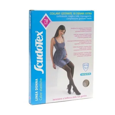 Ciorap intreg pentru gravide 70den nr. 4 - negru, 15-18Hgmm, 476 Scudotex