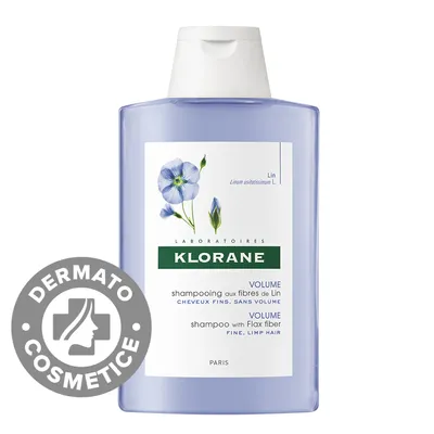 Sampon pentru volum cu extract din fibra de in, 200 ml, Klorane
