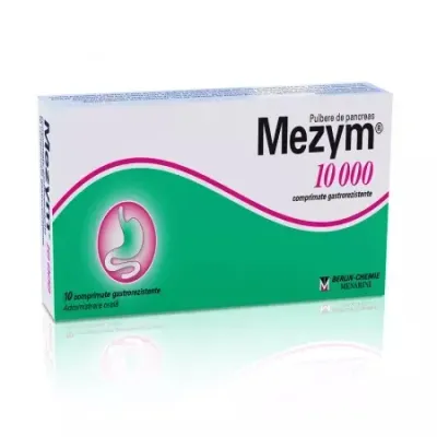 Mezym 10000, 10 comprimate gastrorezistente, Berlin-Chemie