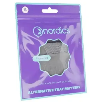 Ata dentara pe suport, cu scobitoare, 30 bucati, Nordics