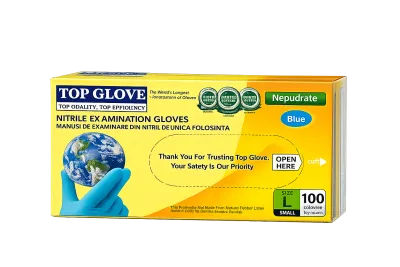 Manusi Nitril Nepudrate marime L, 100 bucati, Top Gloves
