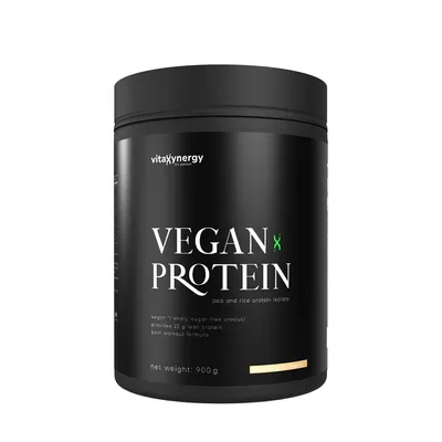 Proteina vegana cu aroma de piersica si iaurt, 900 g, Vitaxynergy