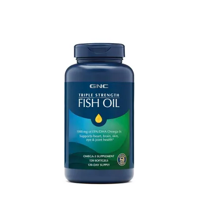 GNC TRIPLE STRENGTH FISH OIL X 120 CAPSULE GELATINOASE