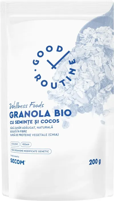 SECOM GRANOLA BIO CU SEMINTE SI COCOS 200G