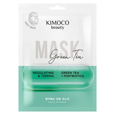 Masca tip servetel cu extract de ceai verde si posttice Beauty, 23 ml, Kimoco