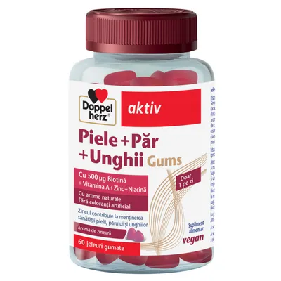 DOPPELHERZ AKTIV PIELE+PAR+UNGHII 60 JELEURI GUMATE