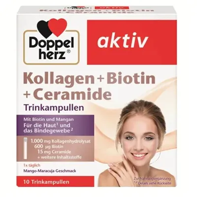 AKTIV KOLLAGEN+BIOTINA+CERAMIDE 10 FLACOANE DOPPELHERZ