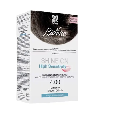 Vopsea permanenta de par nuanta 4.00 Castano Shine On Hs Plus, 145 ml, BioNike