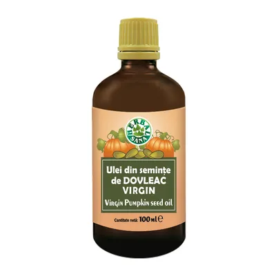 Ulei din seminte de dovleac virgin, 100 ml, Herbavit