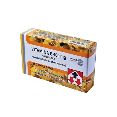 Vitamina E, 400 mg, 24 capsule moi, Pharco