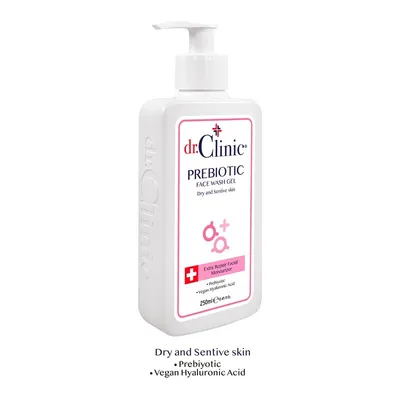 GEL DE CURATARE FACIALA CU PREBIOTIC PENTRU TEN USCAT SI SENSIBIL 250ML DR CLINIC