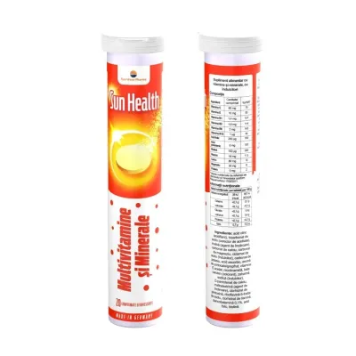 Sun Health Multivitamine si Minerale, 20 comprimate efervescente, Sun Wave Pharma