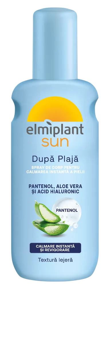 Spray de corp pentru calmarea pielii dupa plaja, 200ml, Elmiplant