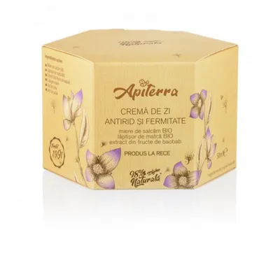 Crema de zi antirid si fermitate, 50ml, Apiterra